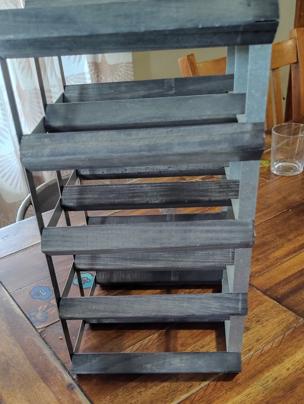 Large Rustic Black and Silver Wine Rack - Picture 6 of 6